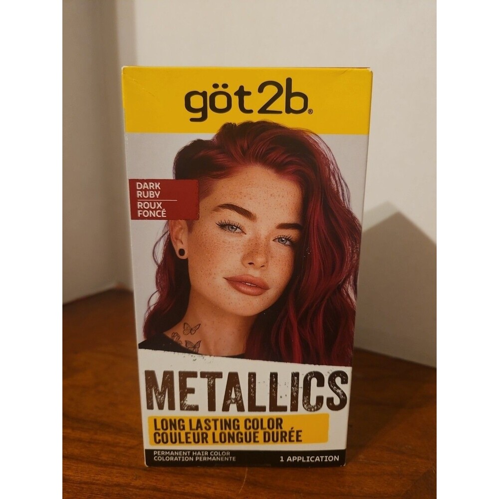 Schwarzkopf Got2b Metallics Permanent Hair Color, M68 Dark Ruby